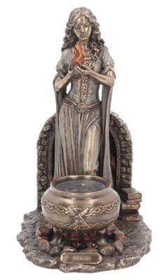 Brigid Pagan Goddess Cold Cast Bronze Sculpture
