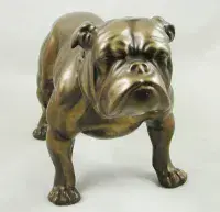 British Bulldog Cold Cast Bronze Sculpture | Beauchamp Bronze Ornaments Deal Dover Canterbury Kent