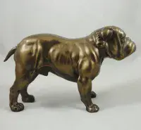 British Bulldog Cold Cast Bronze Sculpture | Beauchamp Bronze Ornaments Deal Dover Canterbury Kent
