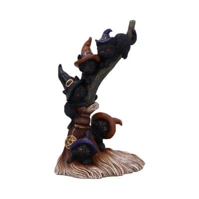 Broomstick Kindle Black Cats on Witches Broom Ornament