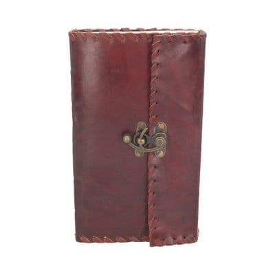 Brown Leather Journal With Metal Clasp Lock