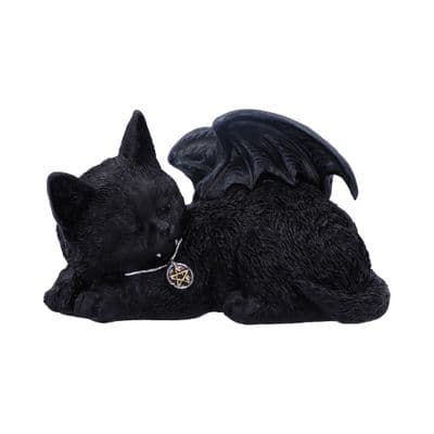Cat Nap Black Vampire Cat Figurine