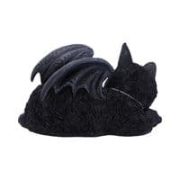 Cat Nap Black Vampire Cat Figurine