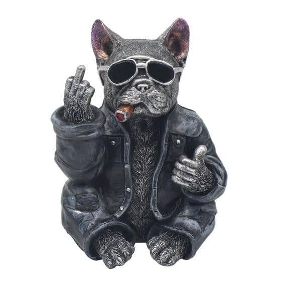 Cheeky French Bulldog Flipping The bird Up Yours Middle Finger Rude Ornament | Leonardo Colection