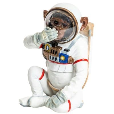 Chimpanzee Astronaut Speak No Evil Ornament