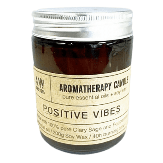 Positive Vibes Clary Sage & Peppermint Soy Wax Aromatherapy Candle