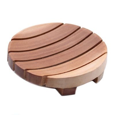 Classic Mahogany Round Soap Dish