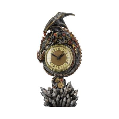 Clockwork Reign Free Standing Steampunk Dragon Clock