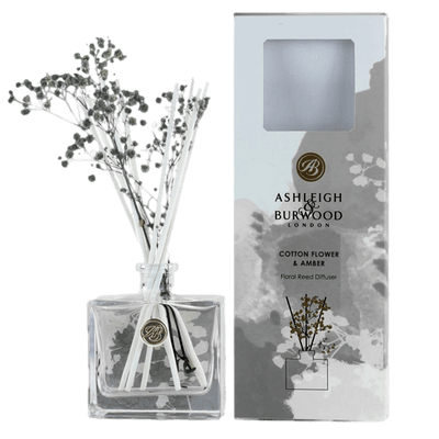 Cotton Flower & Amber Refillable Floral Reed Diffuser