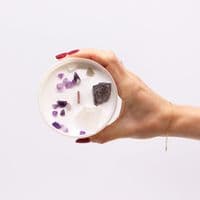 Crown Chakra Inner Balance Crystal Gemstone Candle | Aromatherapy Candle Shops InRamsgate Kent UK