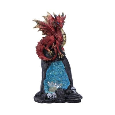 Crystal Cave Dweller Red & Gold Dragon Figurine