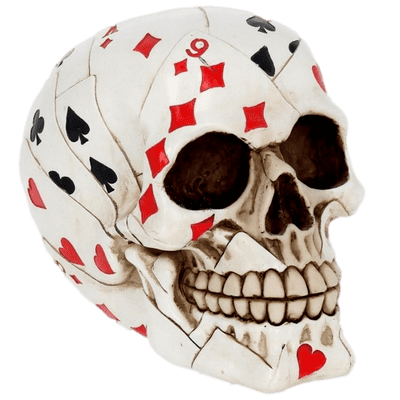 Dead Mans Hand Poker Playing Card Skull