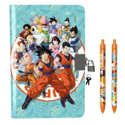 Dragon Ball 3 Piece Secret Diary Stationary Set