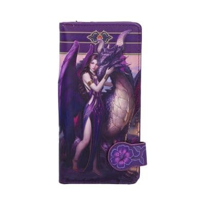 Dragon Sanctuary Embossed Purple Purse