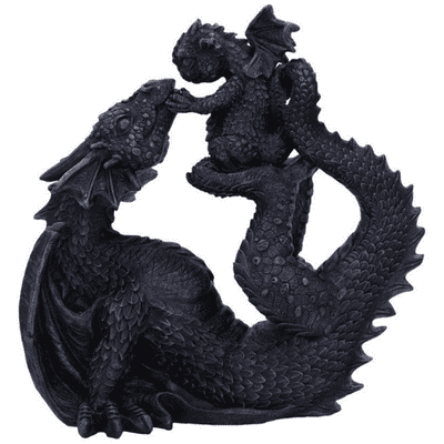 Drakaina And Dragonling Dragon Figurine