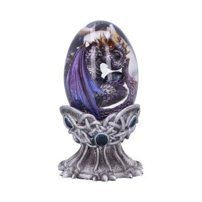 Elemental Dragonling Purple Air Dragon In Clear Egg Figurine