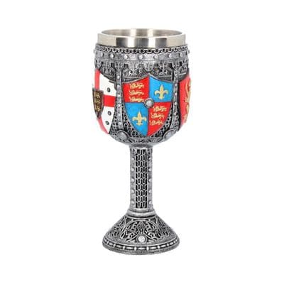 English Heraldic Shields Knight Wine Goblet