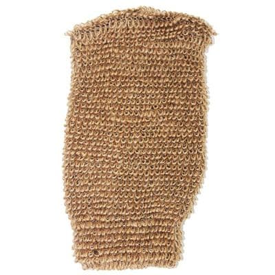 Exfoliating Brown Snug Jute Mitt