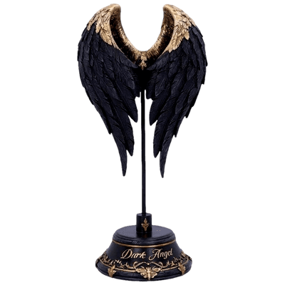 Fallen Dark Angel Wings Sculpture