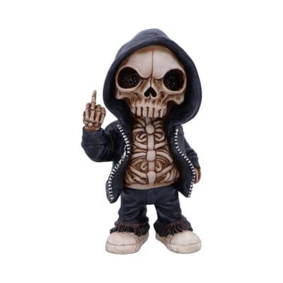 Flip The Bird Skeleton Hoodie Figurine