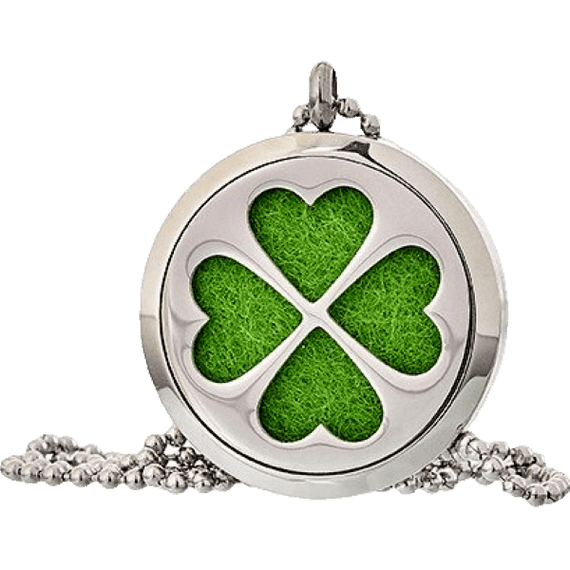 Aromatherapy Jewellery Necklace - Four Leaf Clover - 30mm | BonneBombe