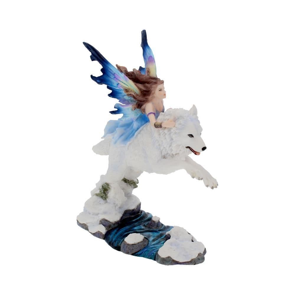 Free Spirit Fairy With White Winter Wolf Figurine | Nemesis Now Fairy ...