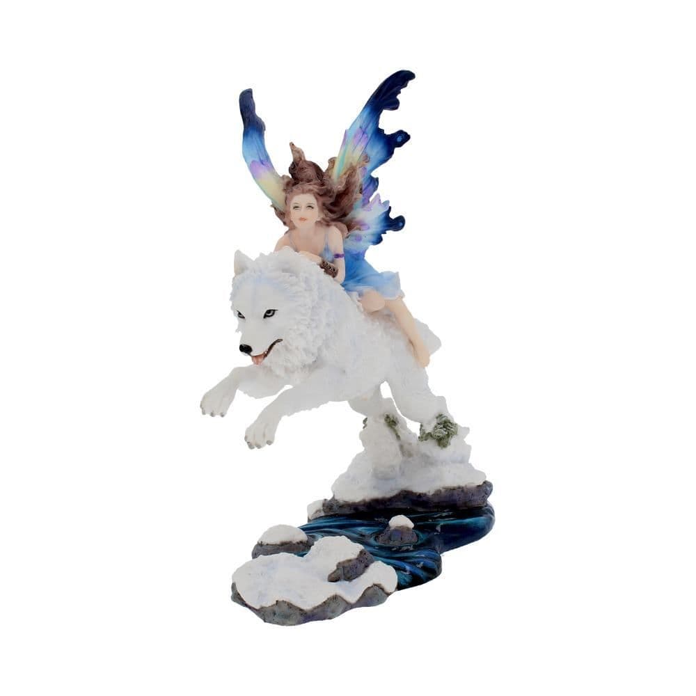 Free Spirit Fairy With White Winter Wolf Figurine | Nemesis Now Fairy ...