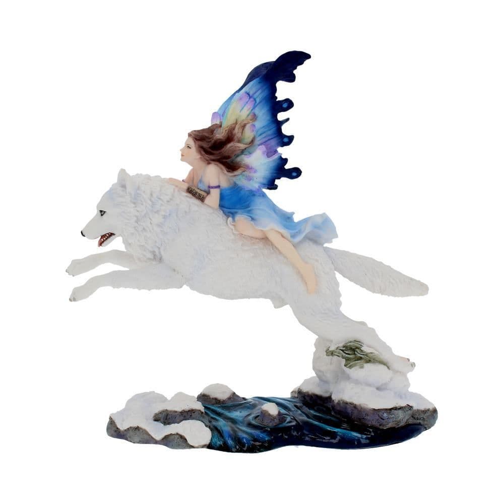 Free Spirit Fairy With White Winter Wolf Figurine | Nemesis Now Fairy ...