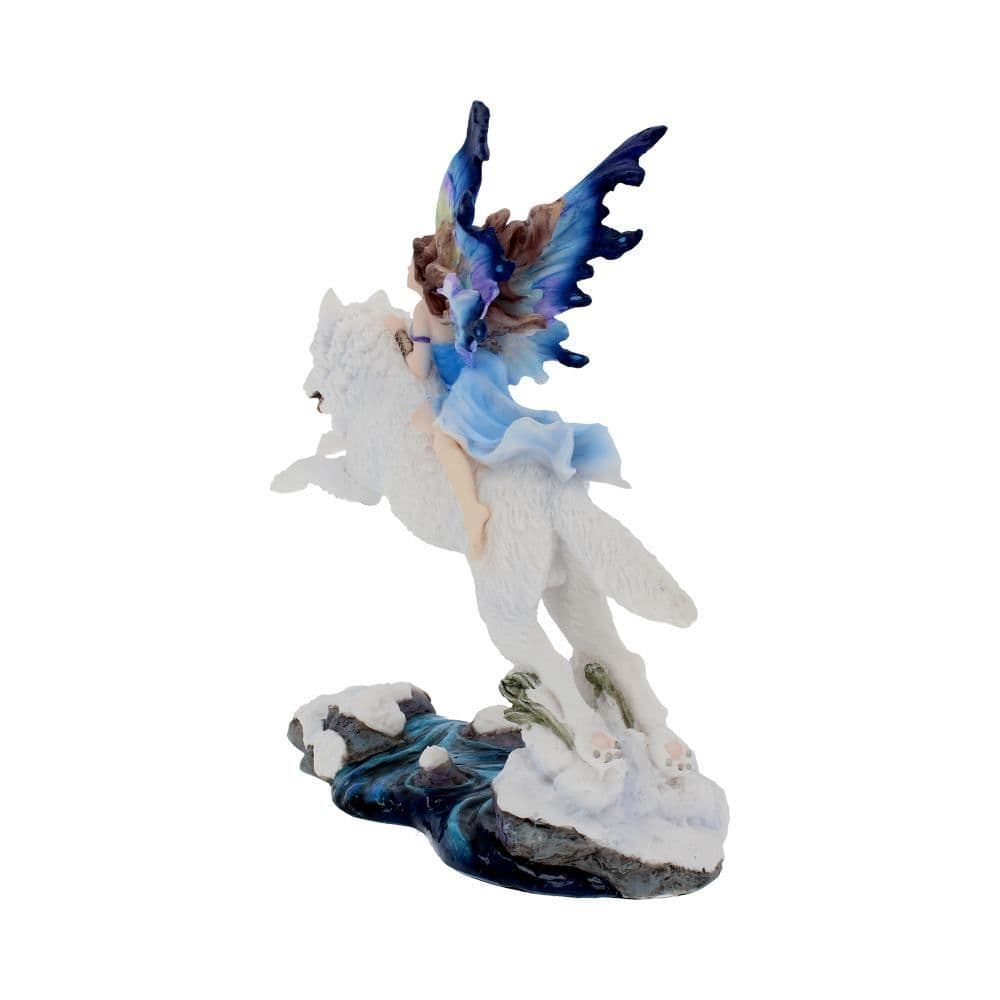 Free Spirit Fairy With White Winter Wolf Figurine | Nemesis Now Fairy ...