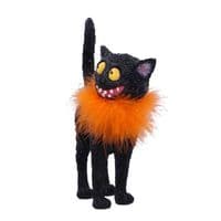 Furdinand Black Cat With Feather Boa Figurine | Nemesis Now Deal Kent