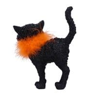 Furdinand Black Cat With Feather Boa Figurine | Nemesis Now Deal Kent