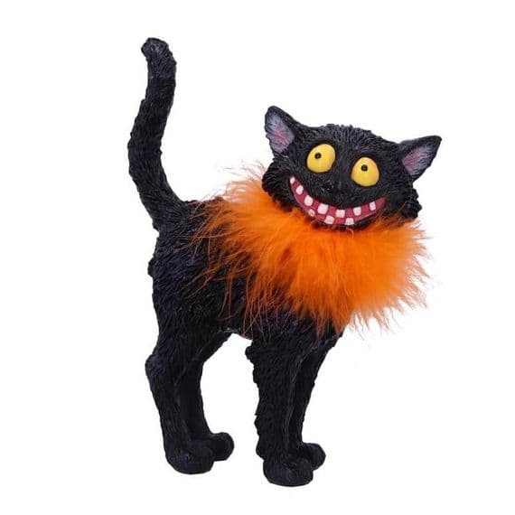 Furdinand Black Cat With Feather Boa Figurine | Nemesis Now Deal Kent