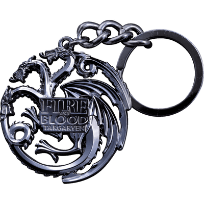 Game Of Thrones Targaryen Sigil Keychain (Gun Metal)