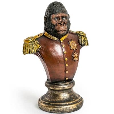 Gentry Gorilla Bust Red