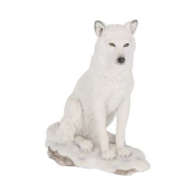 Ghost Wolf Majestic White Wolf Figurine