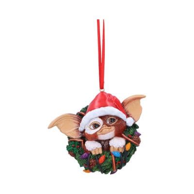 Gremlins Gizmo in A Wreath Hanging Ornament