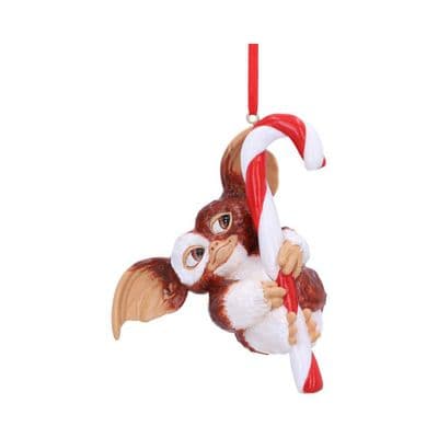 Gremlins Gizmo On A Candy Cane Hanging Ornament