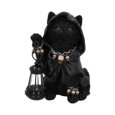 Grim Reapers Feline Cat With Lantern Ornament