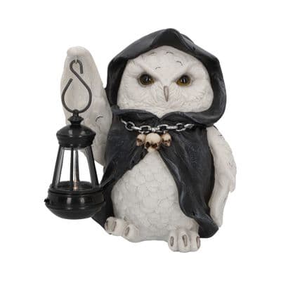 Grim Reapers Snowy Owl With Lantern Ornament