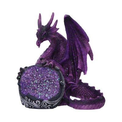Guardian Of The Geode Purple Dragon Figurine