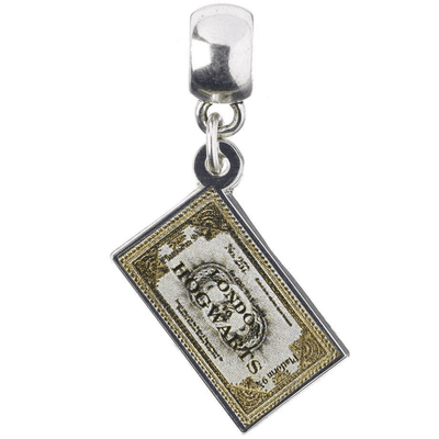 Harry Potter Hogwarts Train Ticket Silver Plated Slider Charm