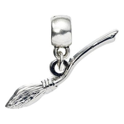 Harry Potter Nimbus 2000 Racing Broomstick Silver Plated Slider Charm