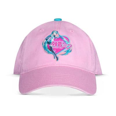 Hatsune Miku Pink Curved Bill Baseball Cap