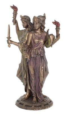 Hecate Goddess of Magic Cold Cast Bronze Sculpture