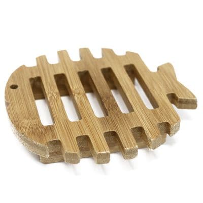 Hemu Wood Fish Soap Dish