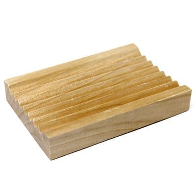 Hemu Wood Groovy Soap Dish