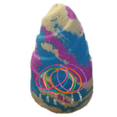 Hidden Treasure Bath Bomb with Mermaid Charm Bracelet Inside