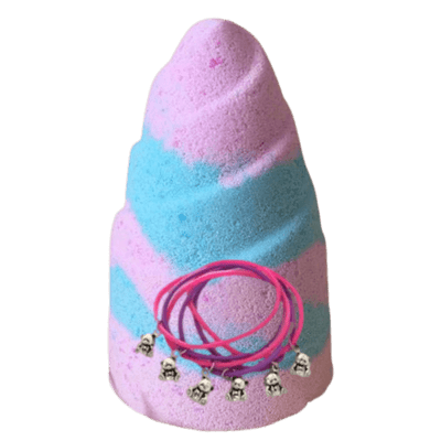 Hidden Treasure Bath Bomb with Teddy Bear Charm Bracelet Inside