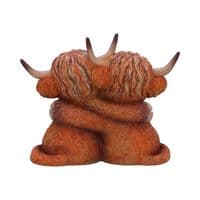 Scotish Highland Rustic Cow Hug Ornament | Nemesis Now