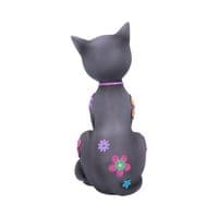 Hippy Kitty Flower Power Black Cat Ornament